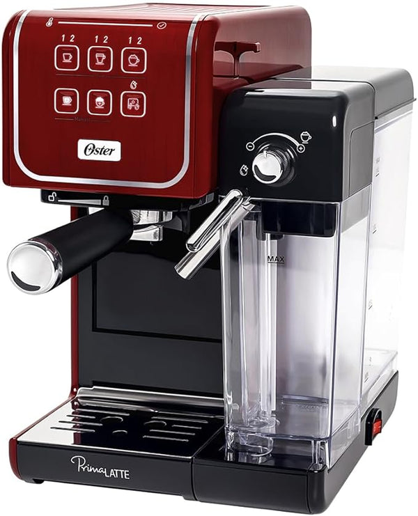 Cafeteira Espresso Oster PrimaLatte Touch Red, BVSTEM6801R