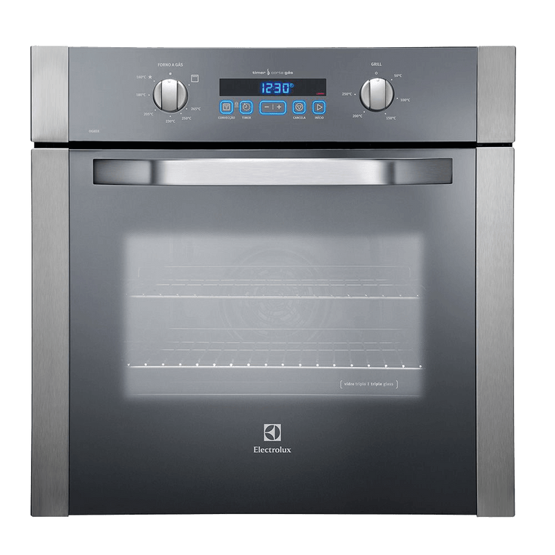 Forno Electrolux Embut Gas 73L Inox Blue Touch Grill Og8Dx